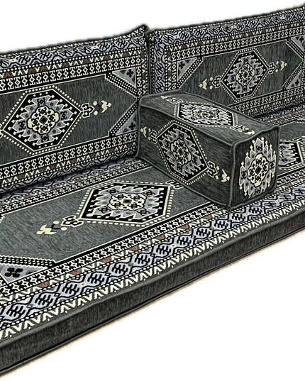 Ensemble salon traditionnel "ORIENTAL " gris