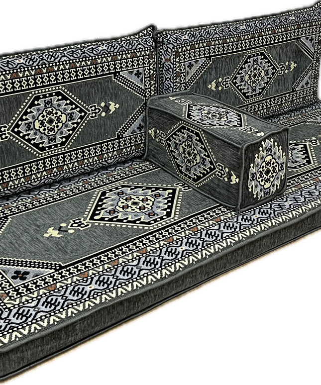 Ensemble salon traditionnel "ORIENTAL " gris