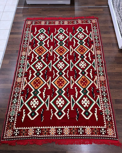 Tapis Kilim Anadolu rouge 200x300 cm Sedirhan