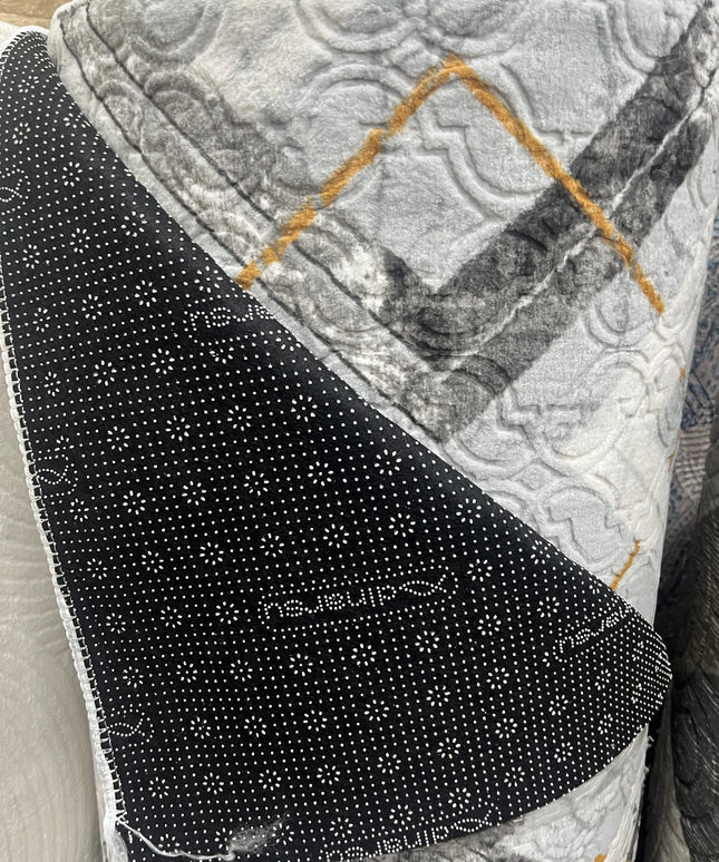 Tapis sur mesure "chevron dorée" Ardasia