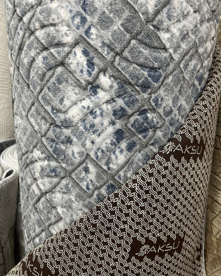 Tapis sur mesure "pavés bleutés" Ardasia