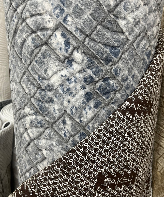 Tapis sur mesure "pavés bleutés" Ardasia