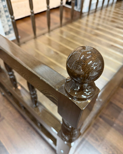 Sedir 3 places banc en bois noyer massif verni Sedirhan