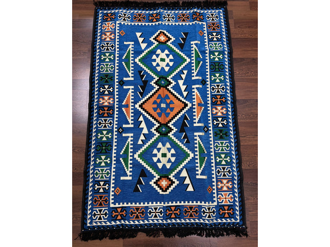 Tapis Kilim Anadolu bleu 120x180 cm Sedirhan