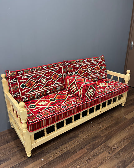 Ensemble salon traditionnel "ANADOLU rouge" Ardasia