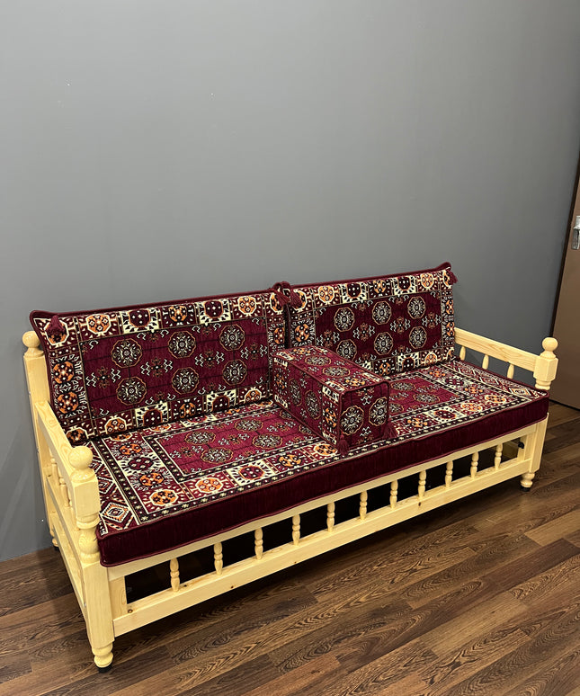Ensemble salon traditionnel " style perse Bordeaux " Sedirhan