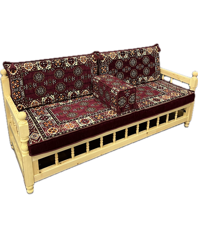 Ensemble salon traditionnel " style perse Bordeaux " Sedirhan